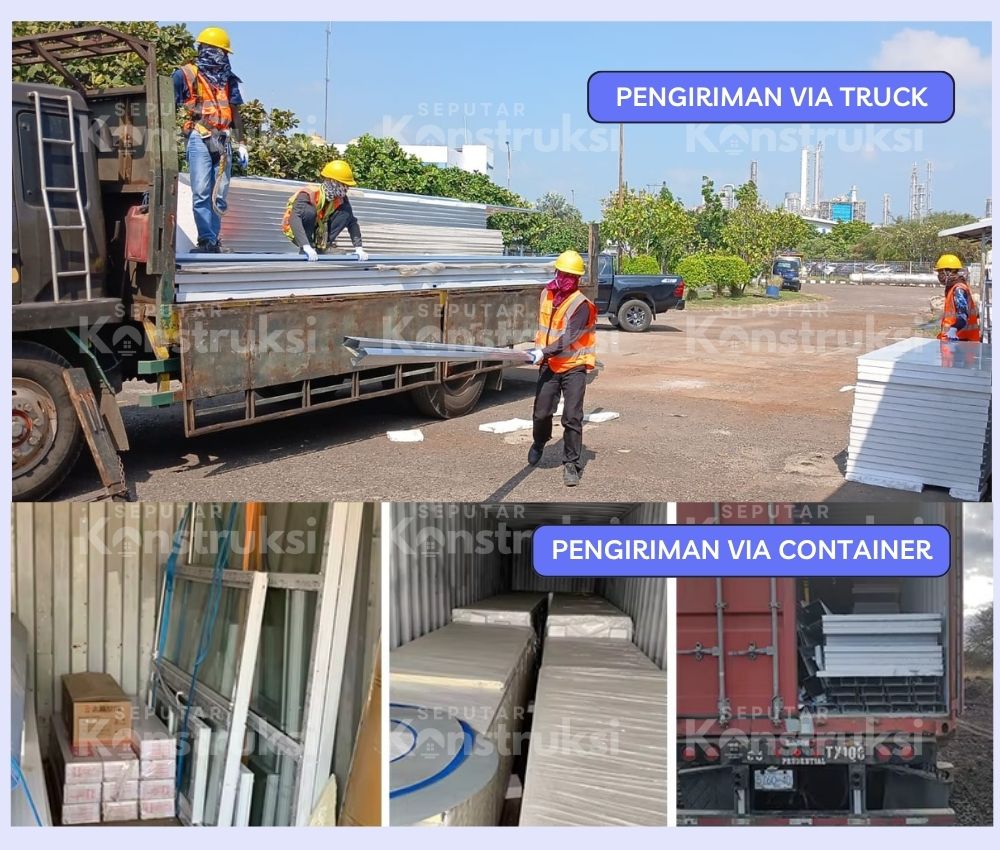 pengiriman office modular